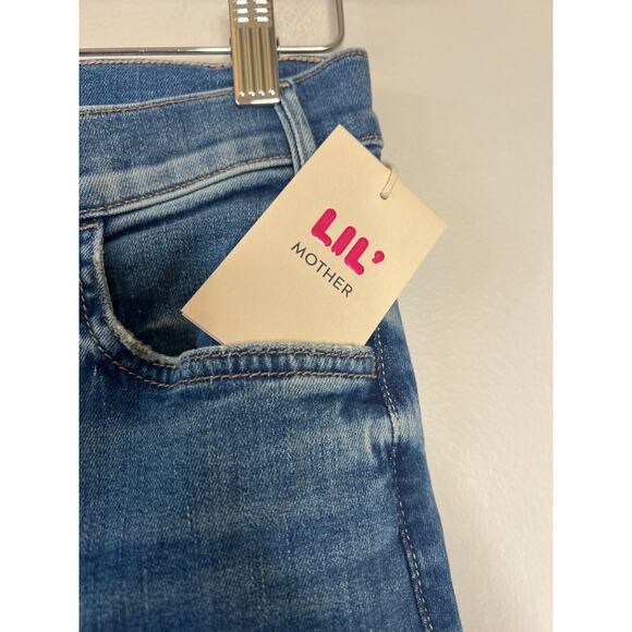 NWT Mother The Hustler Ankle Fray Mid Rise Crop Bootcut Leg Jeans Blue Size: 27 - Picture 5 of 8